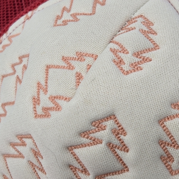 THE NORTH FACE RED MESH SNAPBACK TRUCKER HAT BASEBALL CAP OUTDOOR WOMEN OS TREES - Picture 10 of 11